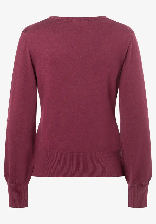 More & More Feinstrickpullover, bordeaux, Herbst-Kollektion Exklusive Angebote