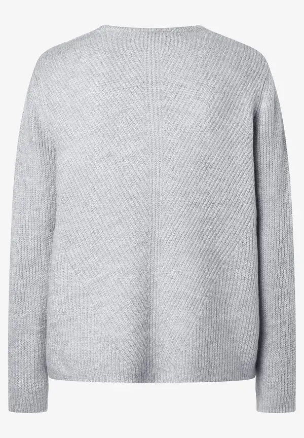 More & More V-Neck Pullover, grau, Herbst-Kollektion Blitzangebot