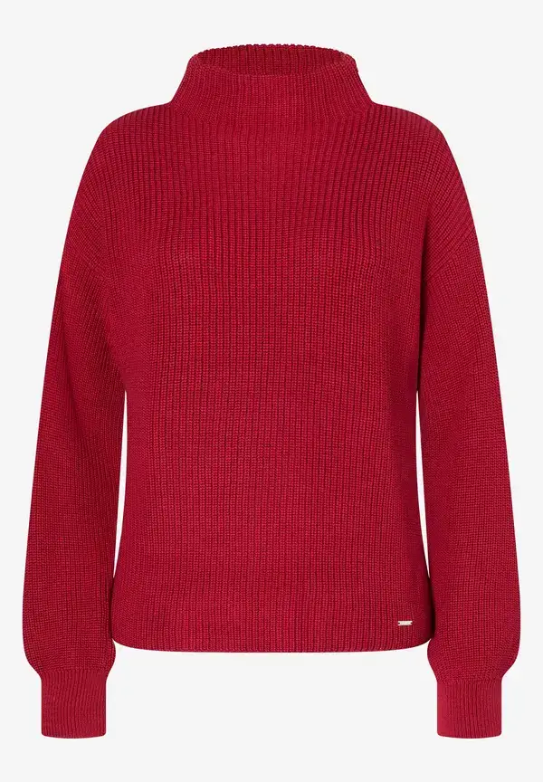 More & More Rippstrick-Pullover, rot, Herbst-Kollektion VIP-Rabatte
