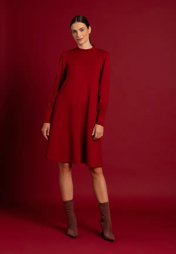 More & More Jerseykleid, rot, Herbst-Kollektion Tiefpreis