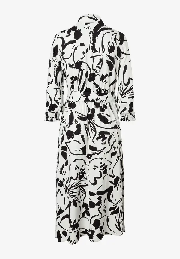 More & More fließendes Hemdblusenkleid, ecru/schwarz, Frühjahrs-Kollektion Vierteljährliche Förderung