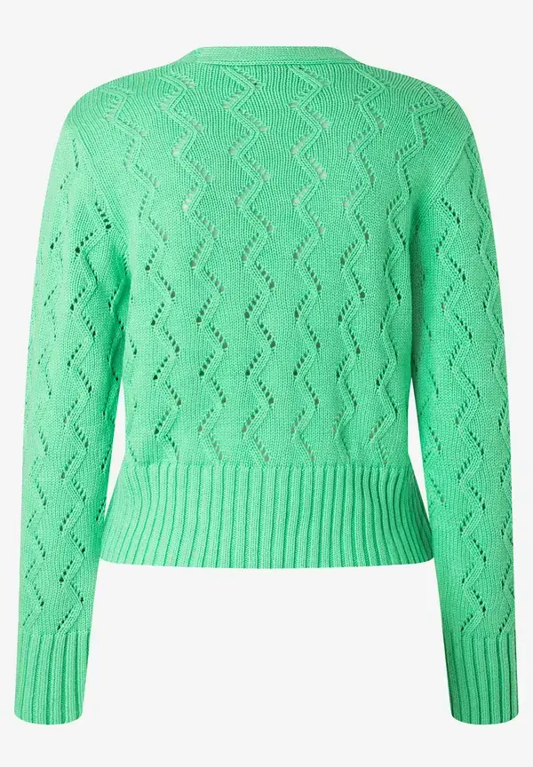 More & More Ajour Cardigan, march green, Frühjahrs-Kollektion Super Rabatt