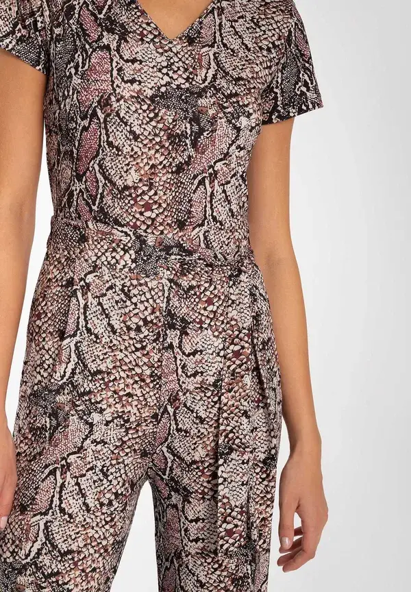 More & More Jersey Jumpsuit, Snakeprint, Herbst-Kollektion 50% Rabatt mit kostenlosem Versand