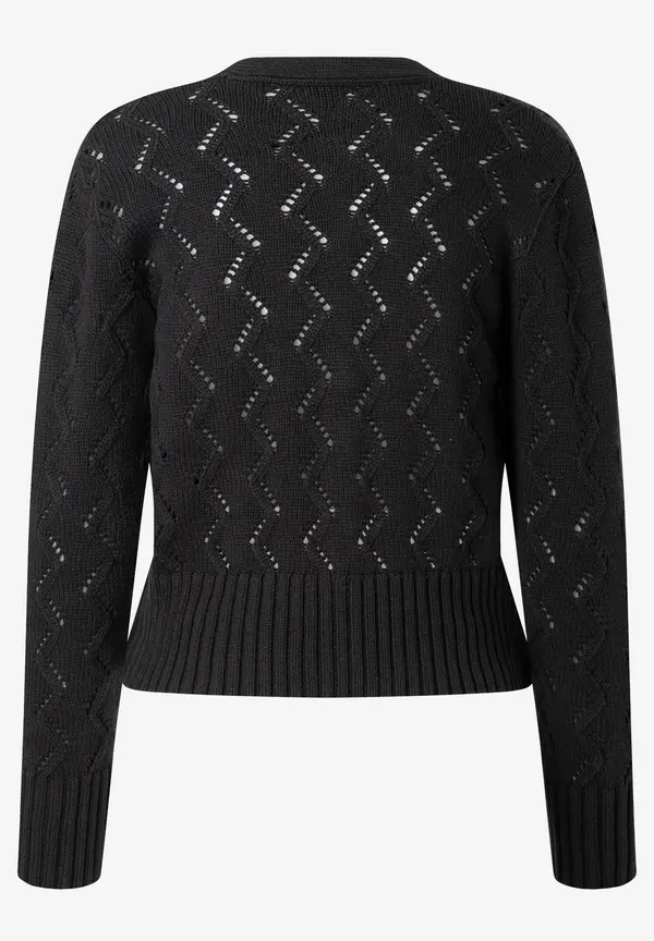 More & More Ajour Cardigan, schwarz, Frühjahrs-Kollektion Im Verkauf