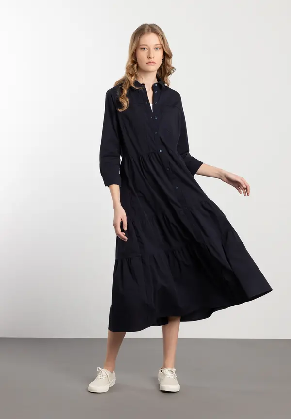 More & More langes Hemdblusenkleid, marine, Frühjahrs-Kollektion Outlet