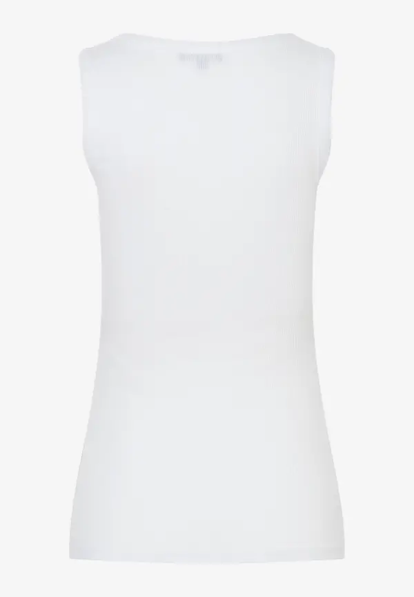 More & More Rippen Top, weiß, Frühjahrs-Kollektion Fabrik Onlineshop