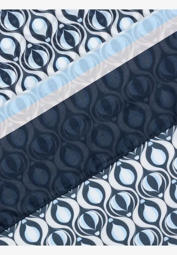More & More Schal mit grafischem Print, marine/hellblau, Frühjahrs-Kollektion Günstig kaufen