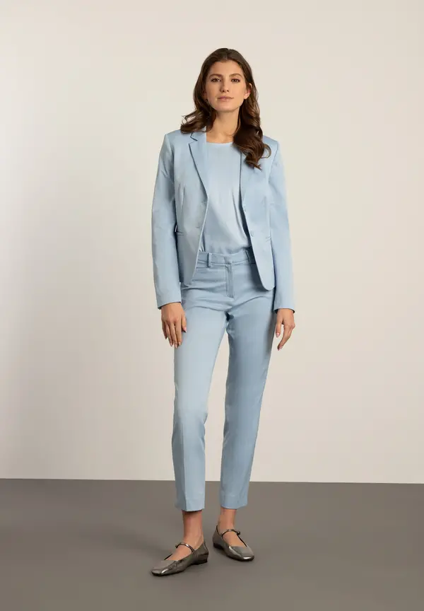 More & More Blazer mit feiner Struktur, hellblau, Frühjahrs-Kollektion Exklusivangebot