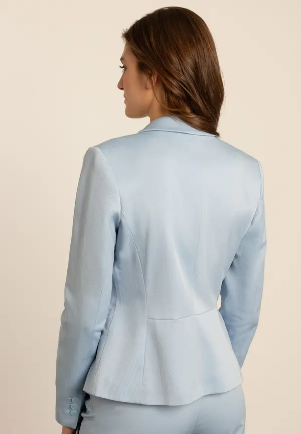 More & More Blazer mit feiner Struktur, hellblau, Frühjahrs-Kollektion Exklusivangebot