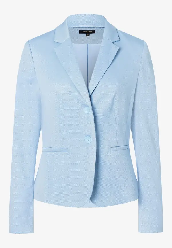 More & More Blazer mit feiner Struktur, hellblau, Frühjahrs-Kollektion Exklusivangebot