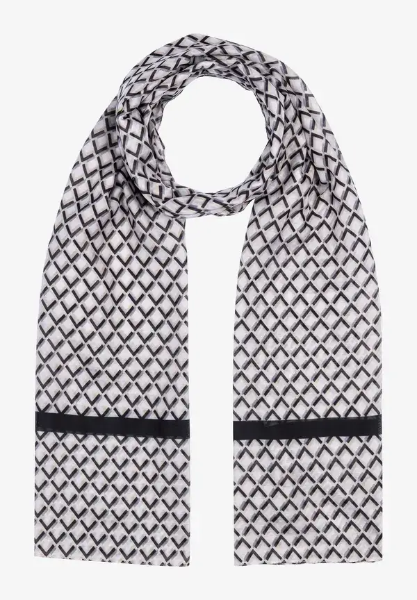 More & More Printschal, schwarz/beige/ecru, Herbst-Kollektion Valentinstagsangebot