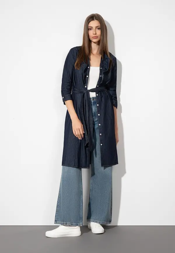 More & More feminines Jeanskleid, dark blue denim Top Angebot