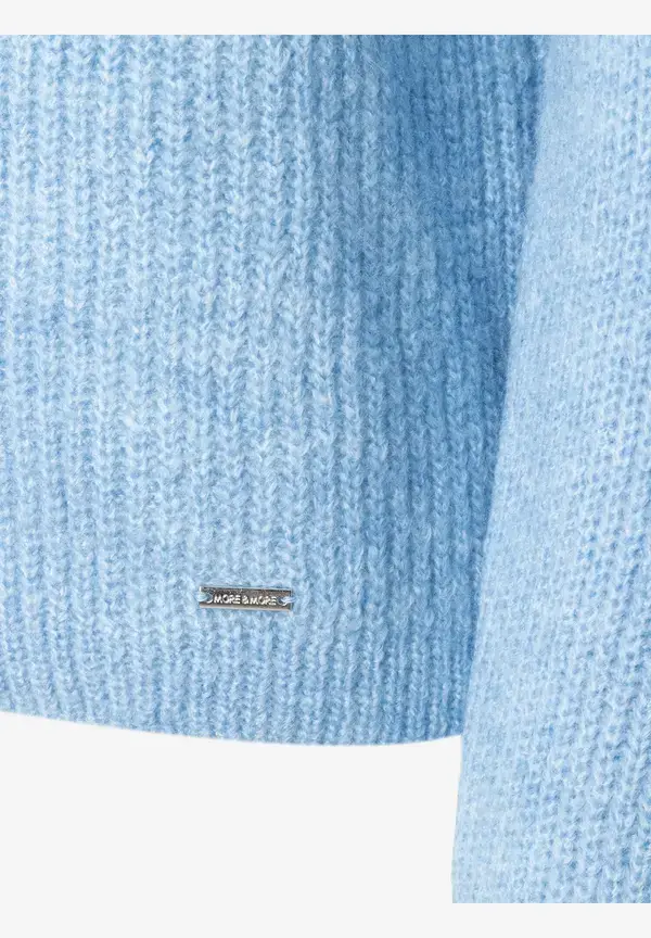 More & More V-Neck Pullover, hellblau, Herbst-Kollektion Blitzangebot