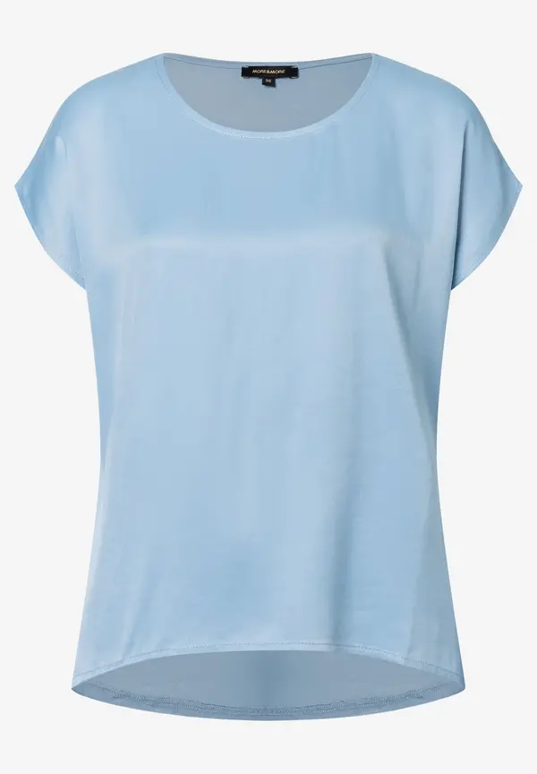 More & More Shirt mit Satinfront, hellblau Neuheiten