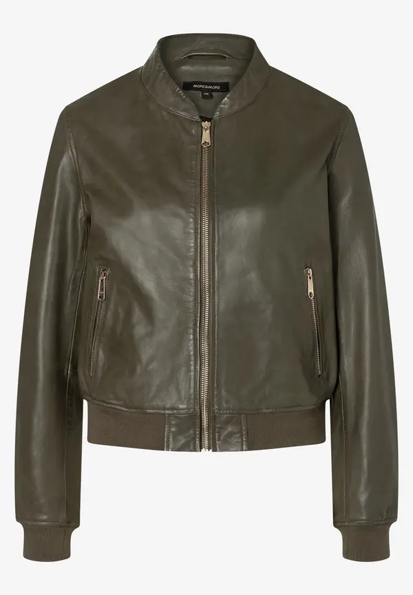 More & More Lederblouson, oliv Kauf eins, bekomm eins gratis