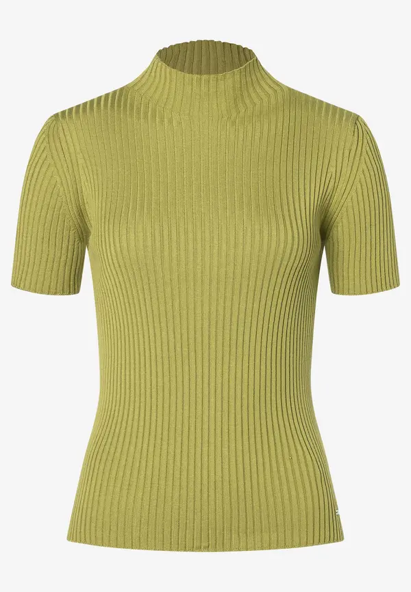 More & More Rippstrick-Pullover, Kurzarm, soft moss green Neueste Stile