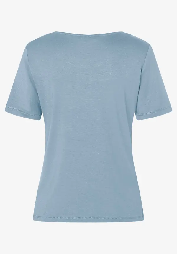 More & More T-Shirt mit Zierkante, hellblau Zeitbegrenzte Promotion