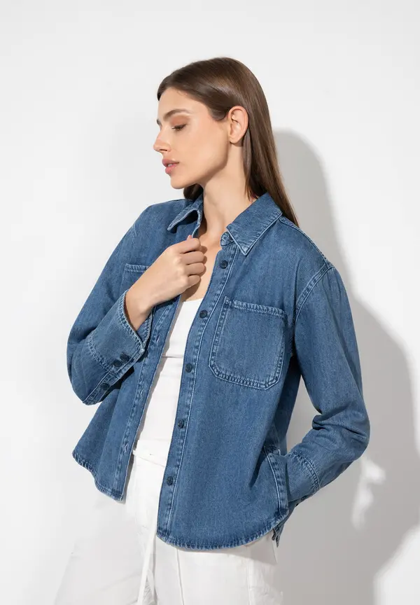 More & More Jeanshemd Sonderangebot der Fabrik