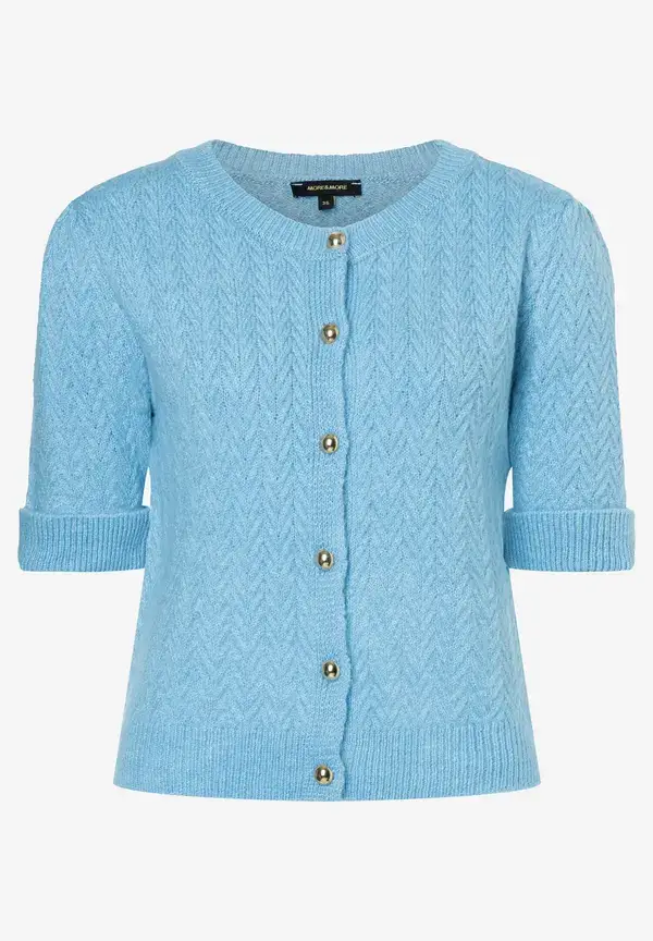 More & More Cardigan, Kurzarm, hellblau Nur noch ein Tag übrig