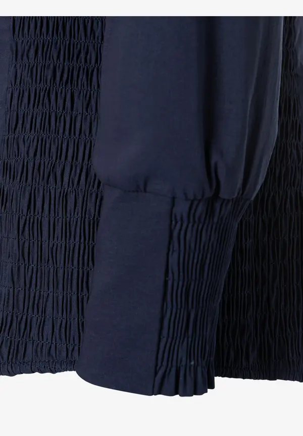 More & More Hemdbluse mit Smok-Einsatz, marine Super Rabatt
