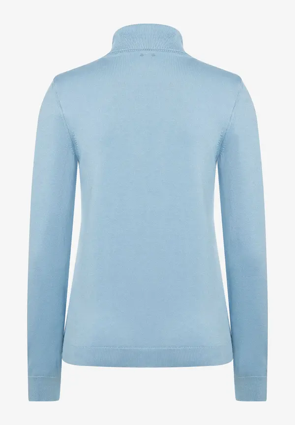More & More Rollkragenpullover, hellblau, Herbst-Kollektion Fabrikladen