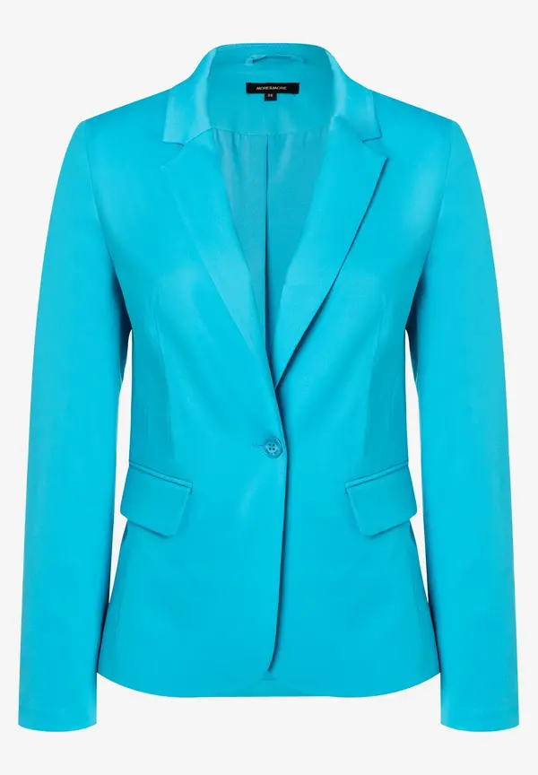 More & More Baumwoll-Satin Blazer, türkis, Frühjahrs-Kollektion zollfrei
