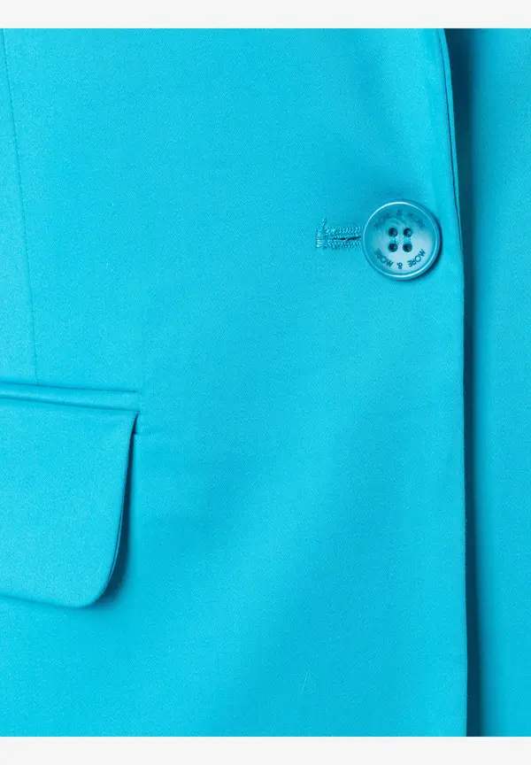 More & More Baumwoll-Satin Blazer, türkis, Frühjahrs-Kollektion zollfrei
