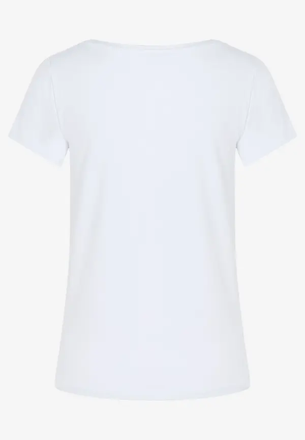 More & More T-Shirt mit Herz-Print, weiß, Frühjahrs-Kollektion Verkauf
