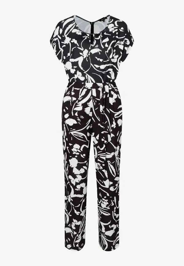 More & More Jersey Jumpsuit, schwarz/ecru, Frühjahrs-Kollektion Günstiger Verkauf