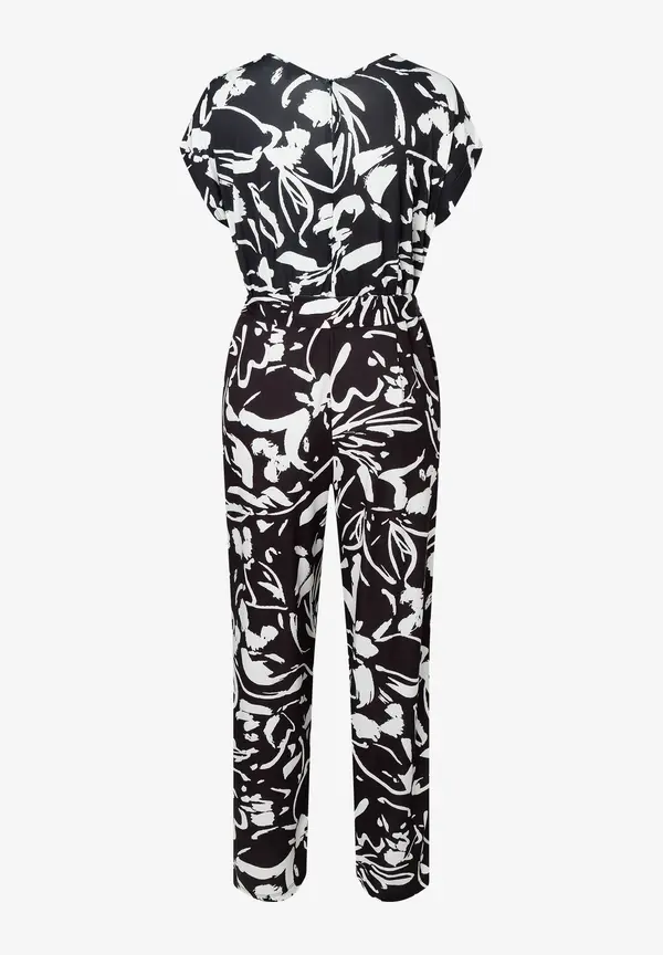 More & More Jersey Jumpsuit, schwarz/ecru, Frühjahrs-Kollektion Günstiger Verkauf