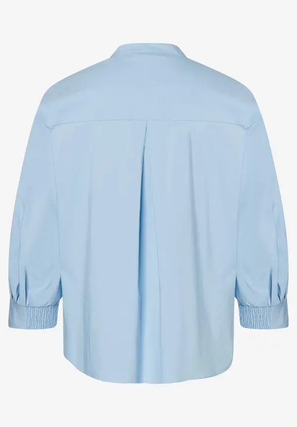 More & More Baumwoll/Stretch Bluse, light skyblue, Frühjahrs-Kollektion Blitzverkäufe