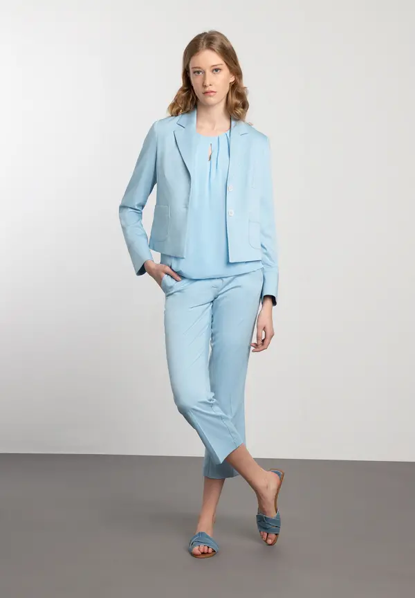 More & More verkürzte Anzughose, light skyblue, Frühjahrs-Kollektion Fabrikpreis