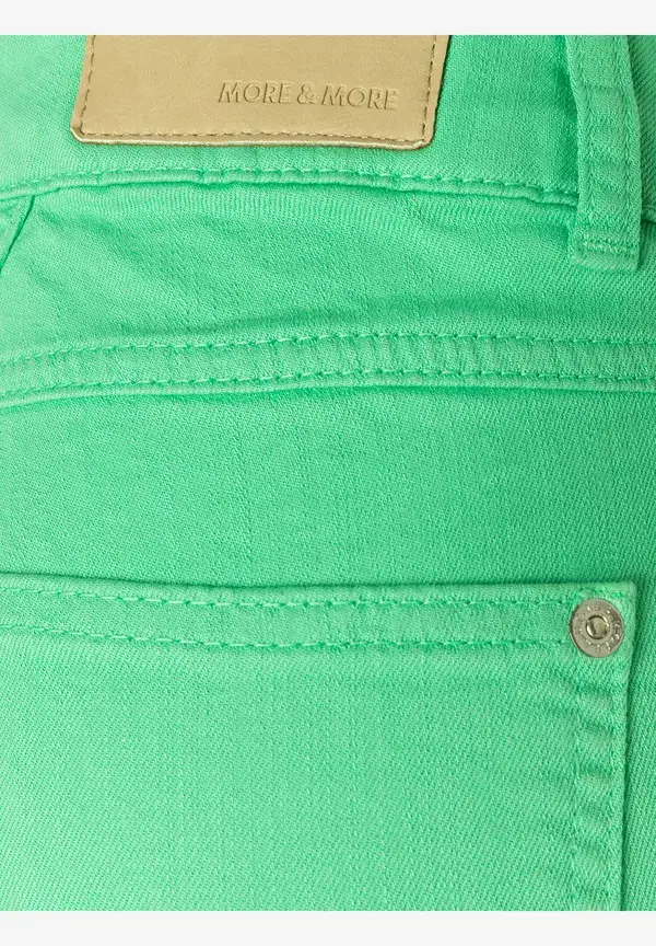 More & More verkürzte Coloured Denim, march green, Frühjahrs-Kollektion Versandkostenfrei