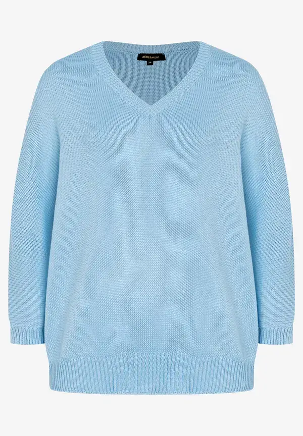 More & More Pullover mit V-Ausschnitt, light skyblue, Frühjahrs-Kollektion Osterangebot