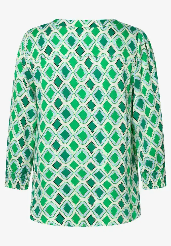 More & More Satinbluse, grafischer Print, Frühjahrs-Kollektion Jubiläumsangebot