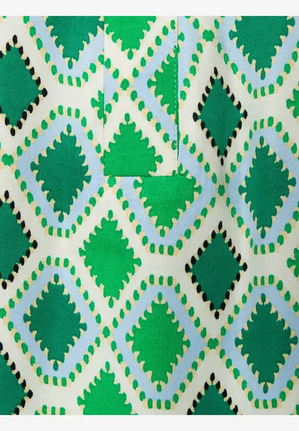 More & More Satinbluse, grafischer Print, Frühjahrs-Kollektion Jubiläumsangebot