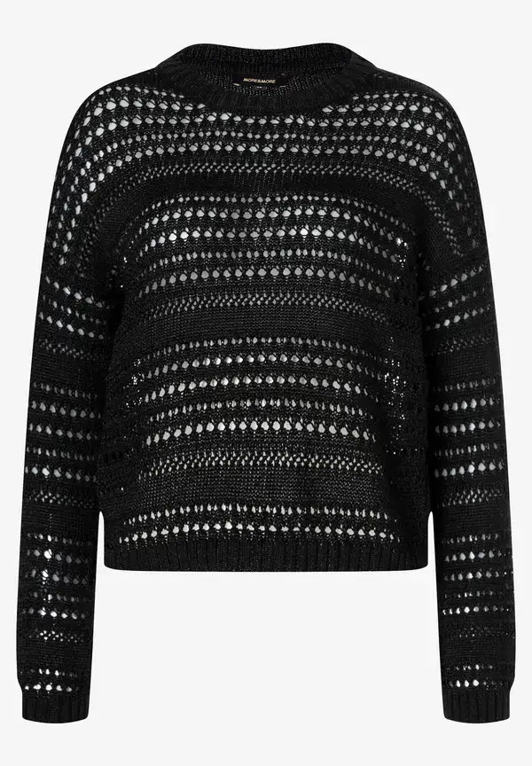 More & More Ajour-Pullover, schwarz, Frühjahrs-Kollektion Heißer Verkauf