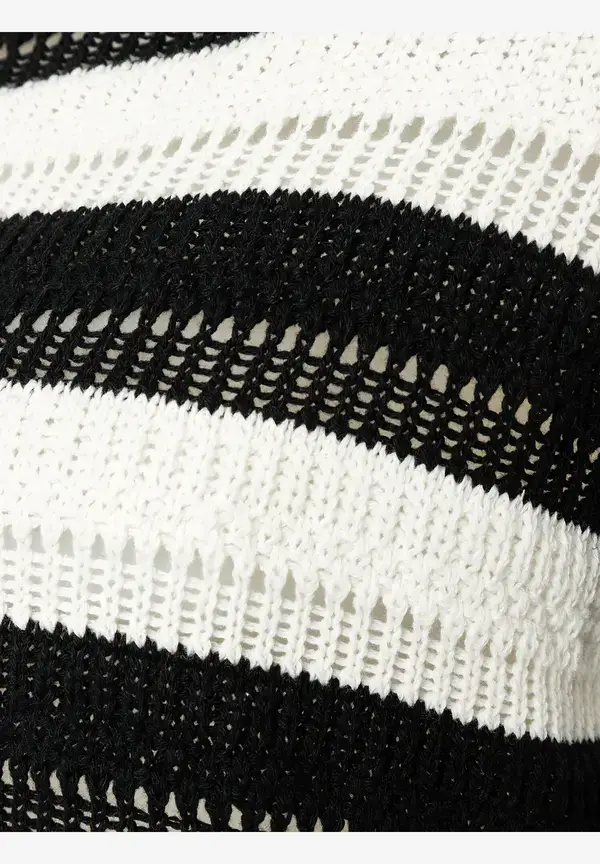 More & More Pullover, schwarz/weiß gestreift, Frühjahrs-Kollektion Top Angebot