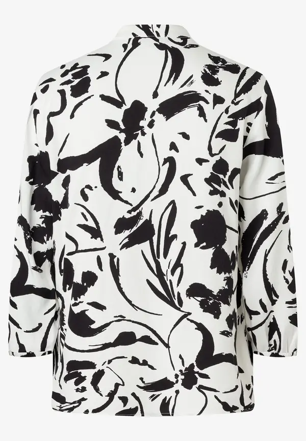 More & More Printbluse, schwarz/ecru, Frühjahrs-Kollektion Neueste Mode