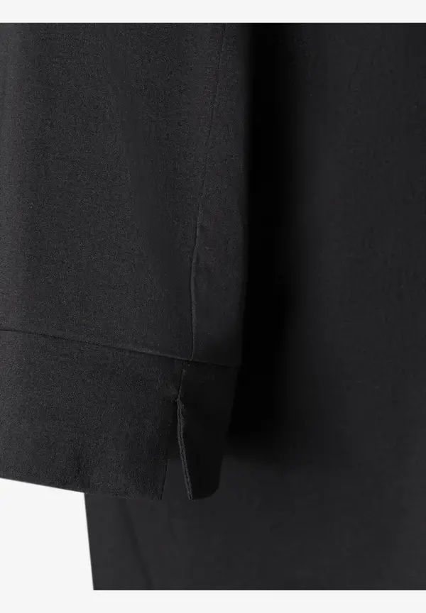 More & More Baumwoll/Stretch Bluse mit Stehkragen, schwarz, Sommer-Kollektion Zeitlich begrenztes Angebot