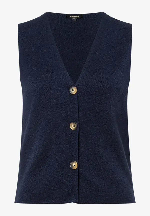 More & More Strickweste, marine Blitzangebot
