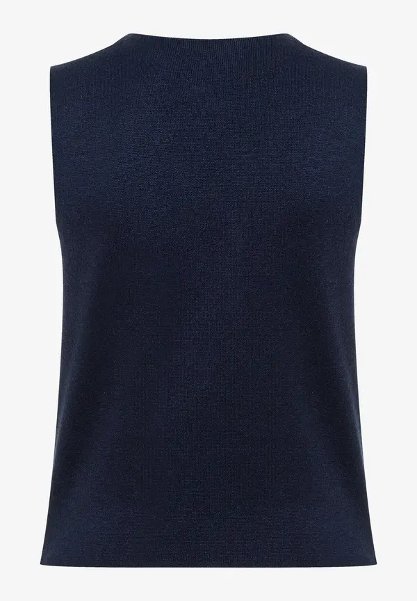 More & More Strickweste, marine Blitzangebot