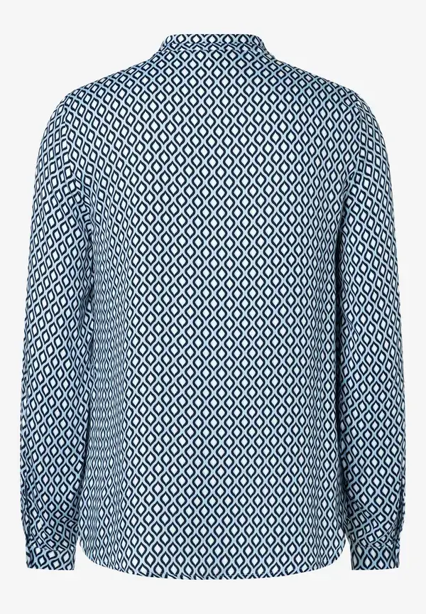 More & More Printbluse, hellblau/ecru/marine Große Rabatte