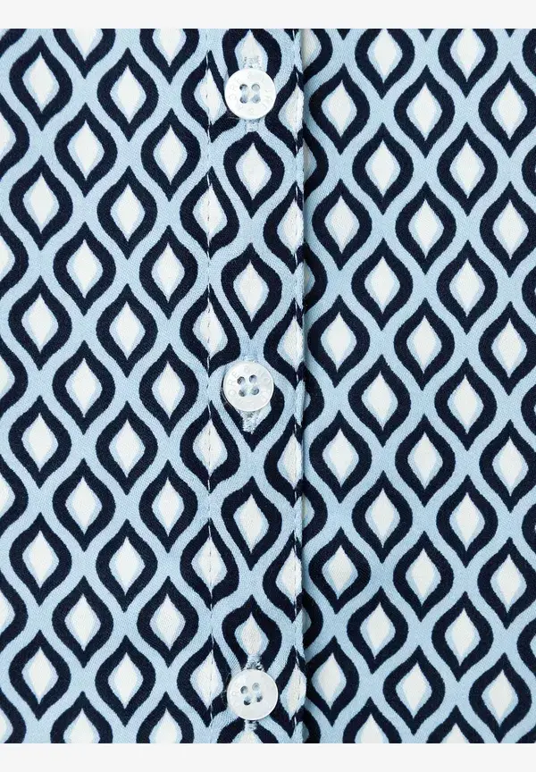More & More Printbluse, hellblau/ecru/marine Große Rabatte