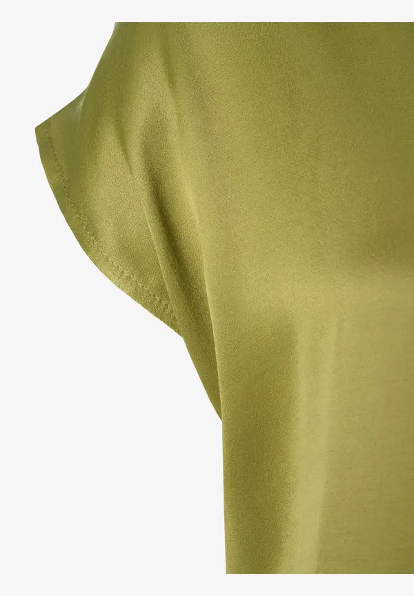 More & More Shirt mit Satinfront, soft moss green VIP-Rabatte