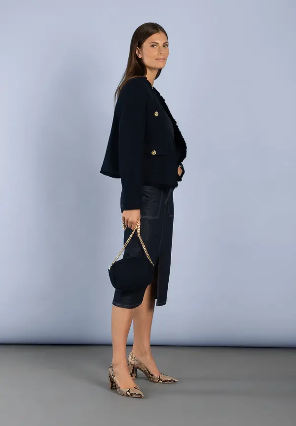More & More Boucléjacke, marine Super Sparpreis