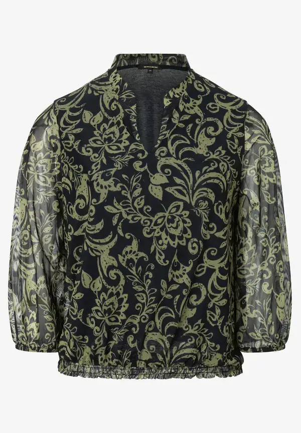 More & More Meshshirt, Paisleyprint, marine/grün Letzte 2 Tage