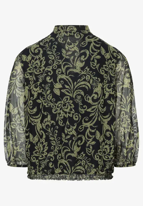 More & More Meshshirt, Paisleyprint, marine/grün Letzte 2 Tage