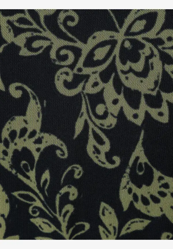 More & More Meshshirt, Paisleyprint, marine/grün Letzte 2 Tage