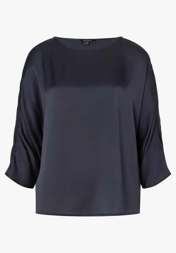 More & More Satinbluse, marine Bis zu 65% Rabatt